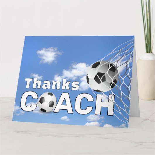 Dank je voor voetbalcoach kaart (Voorkant)