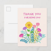 Dank je voor wie je bent briefkaart (Voorkant / Achterkant)