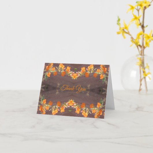 Dank je voor Woestijn Wilde Bloemen Kaart (Gele Bloem)