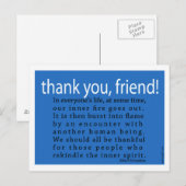 Dank je, vriend! briefkaart (Voorkant / Achterkant)