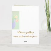 Dank je vriend - Exotische bloemen in een vaas Kaa Bedankkaart (Achterkant)