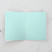 Dank je vriend Floral Blue Whimsical Heart Dank Kaart (Binnen)