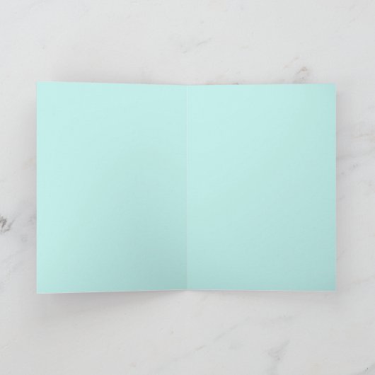 Dank je vriend Floral Blue Whimsical Heart Dank Kaart (Binnen)