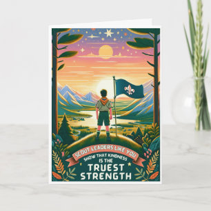 Dank je, vriendelijke scoutsleider! Dankjewel kaar Kaart