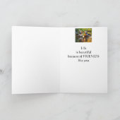 Dank je vrienden zoals je maakt het leven mooi kaart (Binnen)
