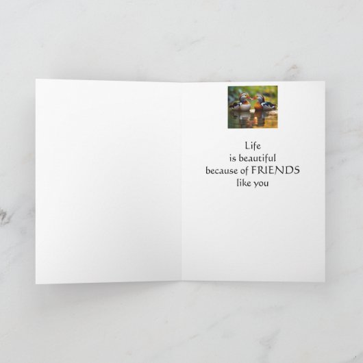 Dank je vrienden zoals je maakt het leven mooi kaart (Binnen)