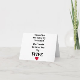 Dank je vriendin/vrouw Valentijnskaart Bedankkaart
