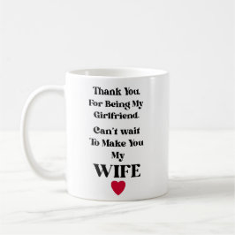 Dank je vriendin/vrouw Valentijnskaart Koffiemok