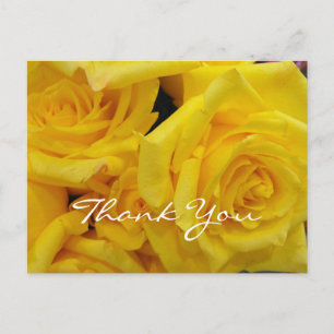 dank je vrijwilliger gele roos bloemen briefkaart