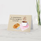 Dank je vrijwilliger, koffie met amandelaar Croiss Bedankkaart (Voorkant)