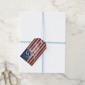 Dank je VS Vlag 4 juli Amerika Cadeaulabel (Met Touw)