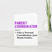 Dank je waardering dag oudercoördinator kaart (Voorkant)