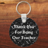 Dank je waardering mannelijke leraar leslokaal sleutelhanger (Voorkant)