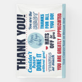 Dank je waardering vrijwilliger personeel spandoek (Verticaal)