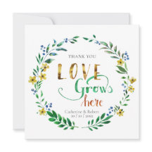 Dank je Watercolor Bloemenkrans