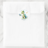 Dank je Watercolor Dinosaurus Ronde Sticker (Tas)