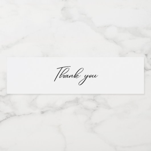 Dank je  waterfles etiket (Enkel label)