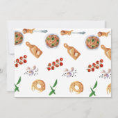 Dank je! Waterverf Italiaans eten  Bedankkaart (Achterkant)