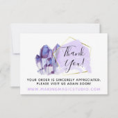 Dank je Waterverf Kristallen & Goud Boho Kaart (Voorkant)