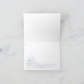 Dank je | Waterverf Lavender - Dusty Blue Floral Bedankkaart (Binnen)