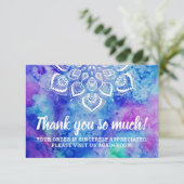 Dank Je Waterverf Mandala Metafysische Kaart (Staand voorkant)