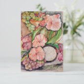 Dank je waterverf Nog leven Bedankkaart (Staand voorkant)