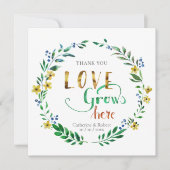 Dank je Watervlek Bloemenkrans Kaart (Voorkant)