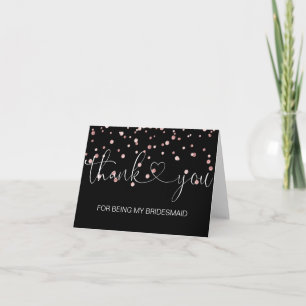 DANK JE Wedding Roze Goud  Dat je mijn BRUIDSJUFFE Bedankkaart