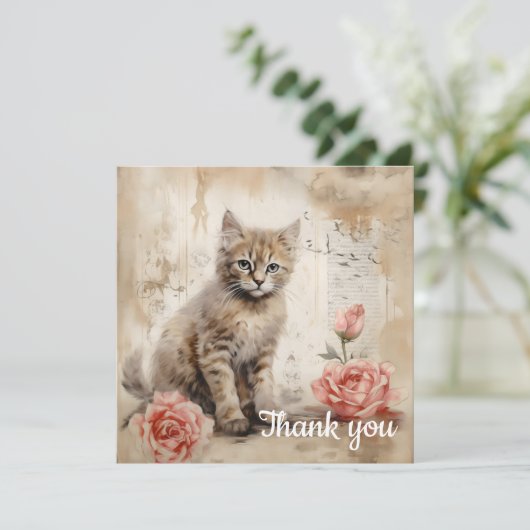 Dank je wel 13 bedankkaart (Staand voorkant)