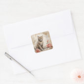 Dank je wel 13 vierkante sticker (Envelop)