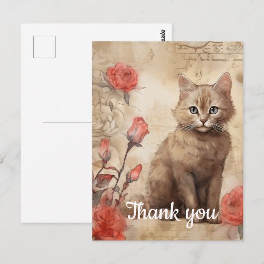 Dank je wel 14 briefkaart (Voorkant / Achterkant)