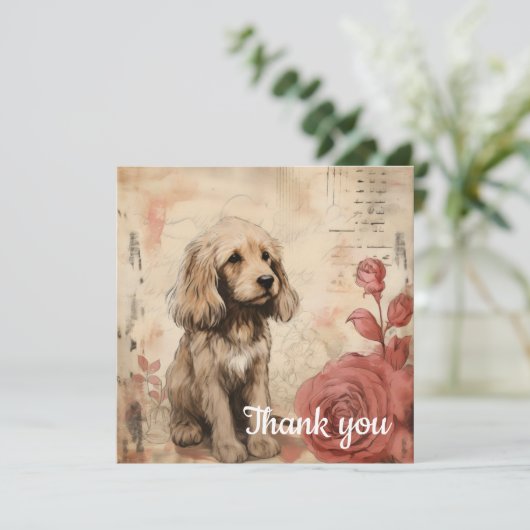 Dank je wel 16 bedankkaart (Staand voorkant)