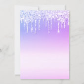 dank je wel 16 paarse druppelaars modern notitiekaartje (Achterkant)