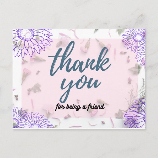 dank je wel 2 briefkaart (Voorkant)