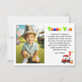 Dank je wel 2e verjaardag rode golfkar voor jongen bedankkaart (Voorkant)