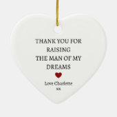 Dank je wel aandenken | Persoonlijke dank u Keramisch Ornament (Achterkant)