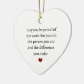 Dank je wel aandenken | Persoonlijke dank u Keramisch Ornament (Links)