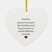 Dank je wel aandenken | Persoonlijke dank u Keramisch Ornament (Voorkant)