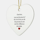 Dank je wel aandenken | Persoonlijke dank u Keramisch Ornament (Links)