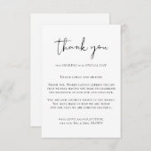 Dank je wel aangepaste foto eenvoudig informatiekaartje (Voorkant / Achterkant)