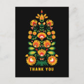 Dank je wel aanpasbare folklore ansichtkaart briefkaart (Voorkant)