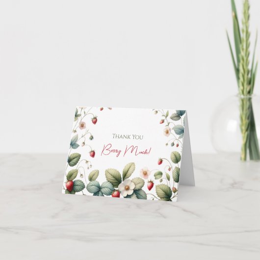 Dank je wel, aardbeien dank je wel kaarten (Voorkant)