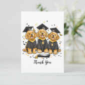 Dank je wel afstuderende Goldendoodle honden Bedankkaart (Staand voorkant)