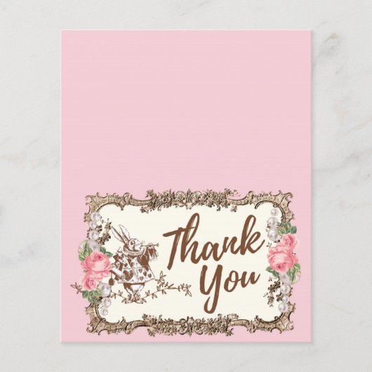 Dank je wel, Alice in wonderland Flyer (Voorkant)