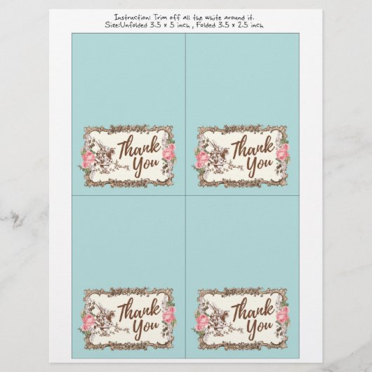 Dank je wel, Alice in wonderland Flyer (Voorkant)