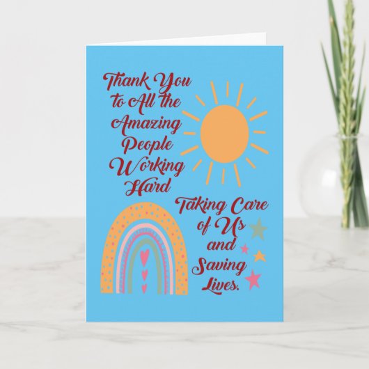 Dank je wel Amadevolle mensen Kaart (Voorkant)