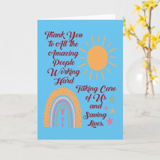 Dank je wel Amadevolle mensen Kaart (Gele Bloem)