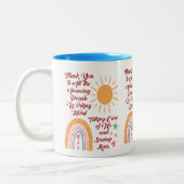 Dank je wel Amadevolle mensen Tweekleurige Koffiemok (Links)