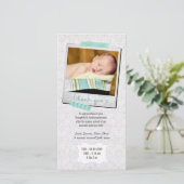 Dank je wel, Baby Boy Blue Washi Tape Bedankkaart (Staand voorkant)