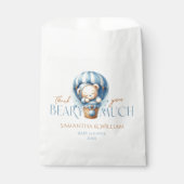 "Dank je wel Beary veel blauwe heteluchtballon Bedankzakje (Voorkant)